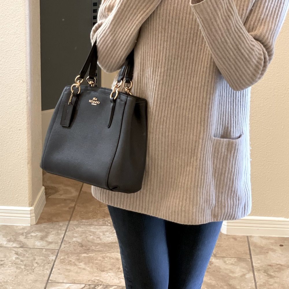 Coach Navy Leather Handbag